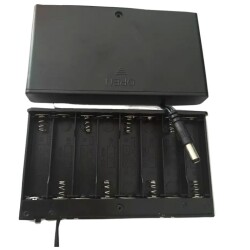 8 AA Battery Holders - Jack, Cover and Key - 2