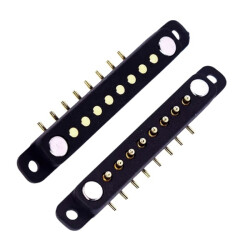 8-Pin 2.54mm 90C Pogo Pin Manyetik Konnektör Takımı - Kulaklı 