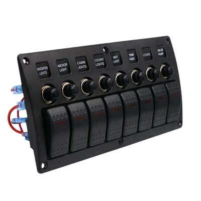 8-way ON-OFF Switch Panel - Overcurrent Protection - 1