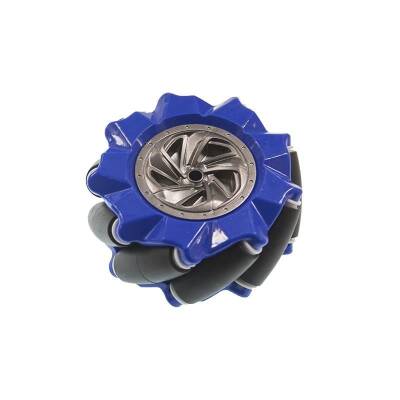 80mm Blue Omni Mecanum Wheel - Left - 2