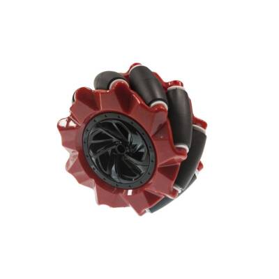 80mm Red Omni Mecanum Wheel - Left - 1