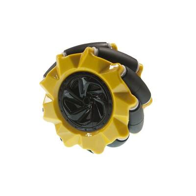 80mm Yellow Omni Mecanum Wheel - Right - 1