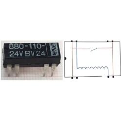 880-110-24V Reed Relay Single Contact N/O 24VDC 0.5A - 2