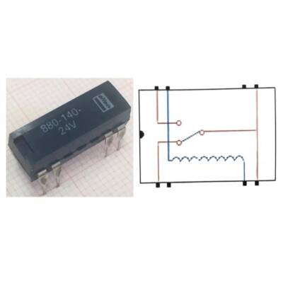 880-140-24V Reed Relay Single Contact C/O 24VDC 0.25A - 2