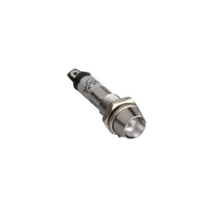 8mm 12V Metal Sinyal Lambası - Beyaz - 1