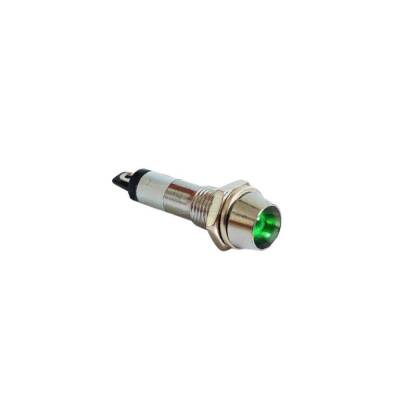 8mm 220V Metal Signal Lamp - Green - 1