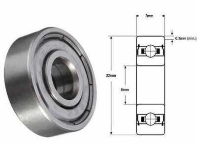 8mm Bearing 608zz - 3