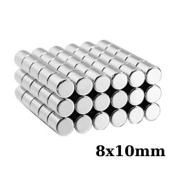 8x10mm Neodyum Güçlü Mıknatıs - Neodim Magnet 