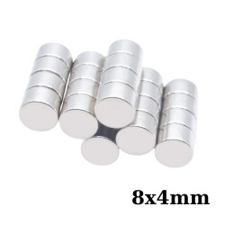 8x4mm Neodyum Güçlü Mıknatıs - Neodim Magnet 