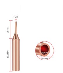 900M-T-1C Soldering Iron Tip - Copper - 2