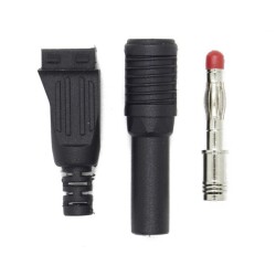 90C Shielded Banana Connector - Black - 2