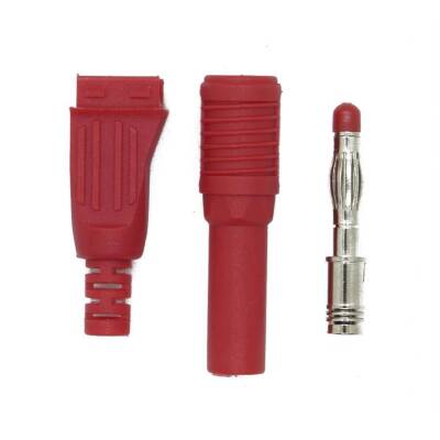 90C Shielded Banana Connector - Red - 2