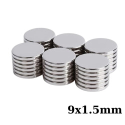 9x1.5mm Neodyum Güçlü Mıknatıs - Neodim Magnet 