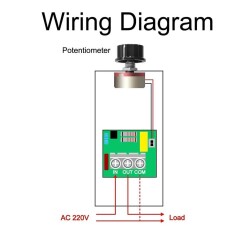 AC 220V 10000W Motor Dimmer Hız Kontrol Kartı - 5