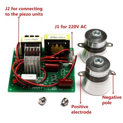 AC 220V Ultrasonic Cleaner Driver Board + 2 Pieces 50W 40KHZ Transducer - 3