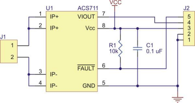 ACS711EX Current Sensor -15.5A / +15.5A - 4