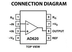 AD620AN DIP-8 Instrumentation Amplifier IC - 2