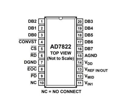 AD7822 TSSOP-20 SMD Analog Dijital Çevirici Entegresi - 2