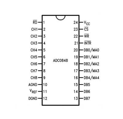 ADC0848 DIP-24 Analog Digital Converter Integrated - 2