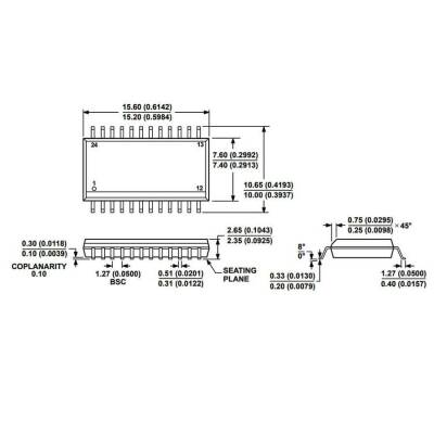 ADE7758ARWZ SOIC-24 Çok Fonksiyonlu Enerji Ölçüm Entegresi - 3