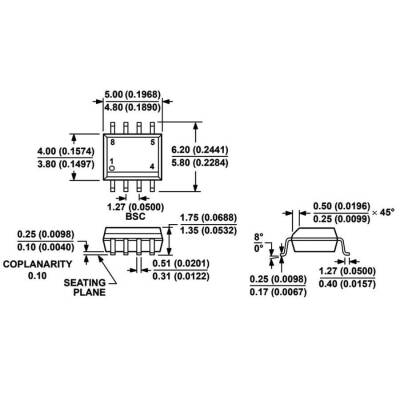 ADUM1200ARZ-RL7 SOIC-8 2 Kanal İzolatör Entegresi - 3