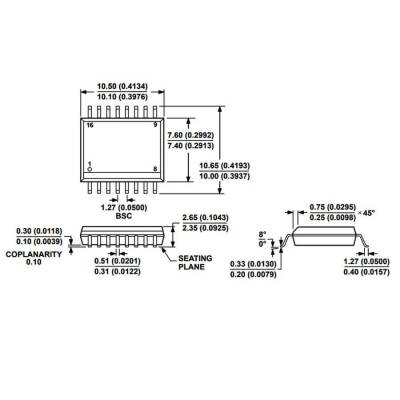 ADUM1401BRWZ SOIC-16 4 Channel Isolator IC - 3