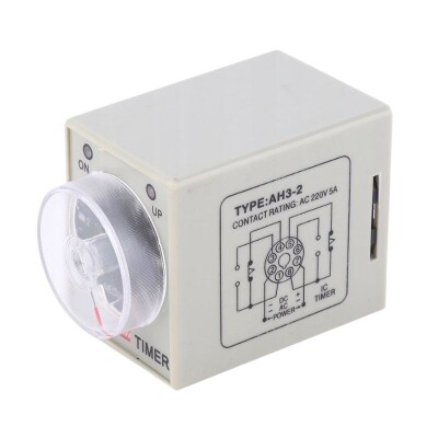 AH3-2 AC 220V Delayed DPDT Digital Time Relay - 60M - 2