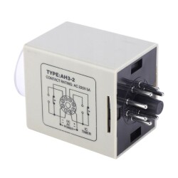 AH3-2 AC 220V Delayed DPDT Digital Time Relay - 60M - 3