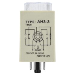 AH3-3 AC 220V Delayed DPDT Digital Time Relay - 10S - 3