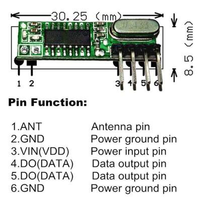 WL101-341 433MHz RF Alıcı Modülü - 3