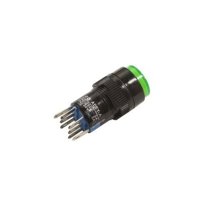 AL6Y-A 16mm 24V Yeşil Anahtarlı Buton - 2