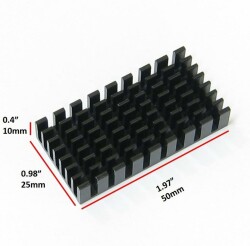 Aluminum Heatsink 50x25x10mm - 3