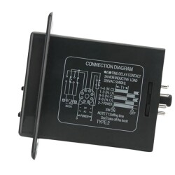 ASY-3D AC 220V Delayed DPDT Digital Time Relay - 99.9M - 2