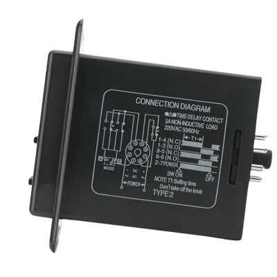 ASY-3D AC 220V Delayed DPDT Digital Time Relay - 99.9M - 2