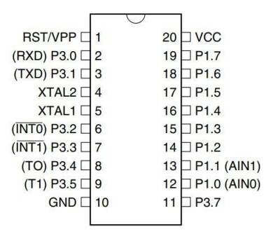 AT89C4051-24PU DIP-20 24MHz Mikrodenetleyici - 2