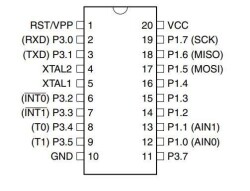 AT89S4051-24PU DIP-20 24MHz Mikrodenetleyici - 2