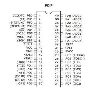 ATMEGA32A-PU DIP-40 16MHz Mikrodenetleyici - 2