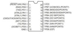 ATTINY2313V-10PU DIP-20 10MHz Microcontroller - 2