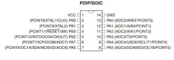 ATTINY24-20PU DIP-14 20MHz Microcontroller - 2