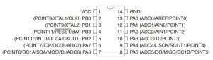 ATTINY24V-10PU DIP-14 10MHz Microcontroller - 2