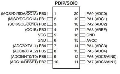 ATTINY26L-8PU DIP-20 8MHz Microcontroller - 2