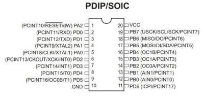 ATTINY4313-PU DIP-20 20MHz Microcontroller - 2