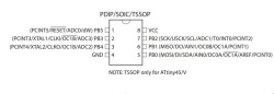 ATTINY45V-10PU DIP-8 10MHz Microcontroller - 2