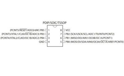 ATTINY85-20PU DIP-8 20MHz Microcontroller - 2