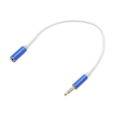 Aux 3.5mm Jack Erkek - Dişi Uzatma Kablosu 27cm 4 Boğum - 1