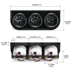 Battery Voltage - Oil Temperature - Oil Amount 3-Indicator Panel - 2