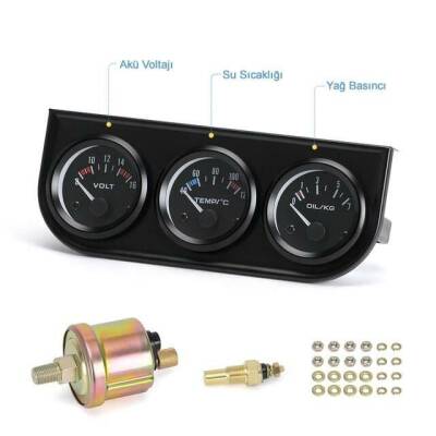 Battery Voltage - Temperature - Oil Amount 3-Indicator Panel - 1