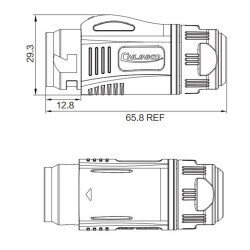 BD-24-C03PE-22-001A 3-Pin Su Geçirmez Konnektör - Erkek - 2