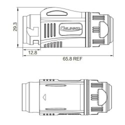 BD-24-C03PE-23-001A 3-Pin Su Geçirmez Konnektör - Erkek - 2