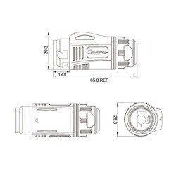 BD-24-C/RJ45/015/PE-42-001A Su Geçirmez Ethernet Konnektörü - Erkek - 2